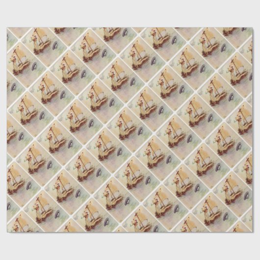 Peter Pan auf Nest-Floss Geschenkpapier (Flach)