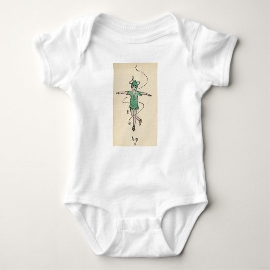 Peter Pan handgemaltes im Jahre 1920 s Baby Strampler (Vorderseite)