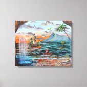 Peter Pan Hooks Bucht Tinker Bell Gemälde Leinwanddruck (Vorderseite)