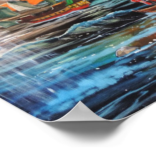 Peter Pan Hooks Bucht Tinker Bell Gemälde Poster (Ecke)