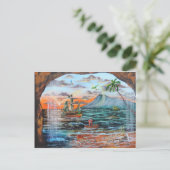 Peter Pan Hooks Bucht Tinker Bell Gemälde Postkarte (Stehend Vorderseite)