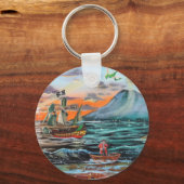 Peter Pan Hooks Bucht Tinker Bell Gemälde Schlüsselanhänger (Vorderseite)