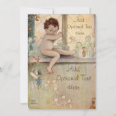 Peter Pan im Fenster mit Feen - Einladung (Vorderseite)