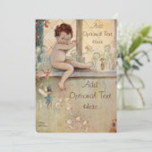 Peter Pan im Fenster mit Feen - Einladung (Stehend Vorderseite)