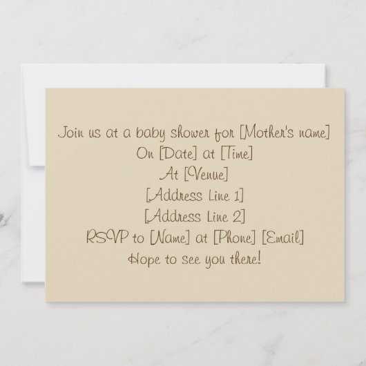 Peter Pan im Fenster mit Feen - Einladung (Rückseite)