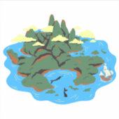 Peter Pan Neverland Island Aufkleber (Vorderseite)