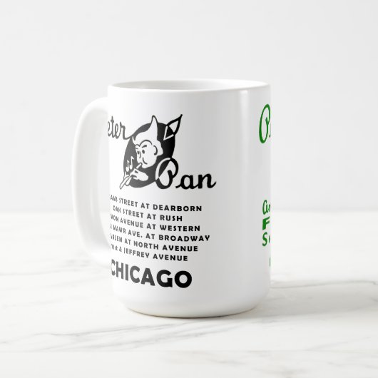 Peter Pan Snack Shop, Chicago Kaffeetasse (Vorderseite Links)