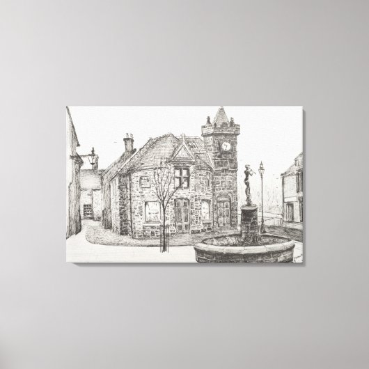 Peter Pan Statue Kirriemuir Scotland 2007 Leinwanddruck (Vorderseite)