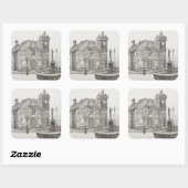 Peter Pan Statue Kirriemuir Scotland 2007 Quadratischer Aufkleber (Blatt)