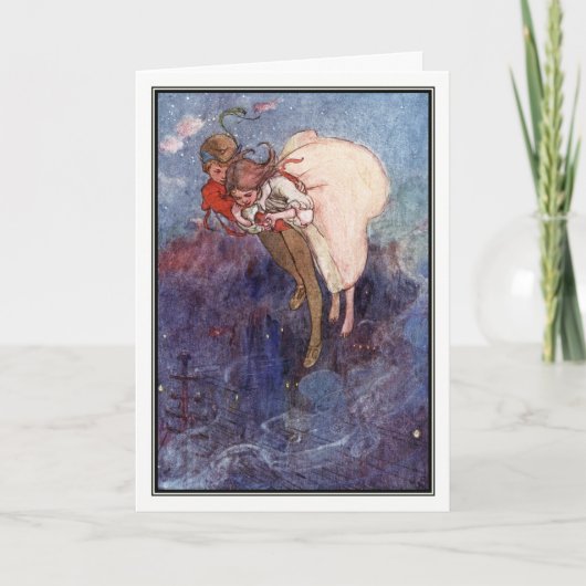 Peter Pan und Wendy durch Alice B. Woodward Karte (Vorderseite)