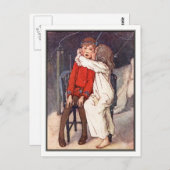 Peter Pan und Wendy von Alice B. Woodward Postkarte (Vorne/Hinten)