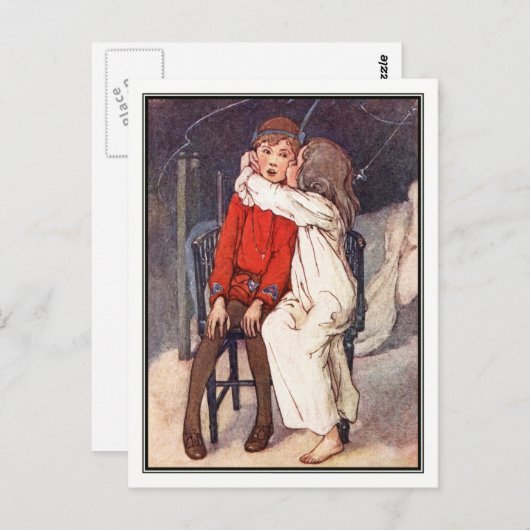 Peter Pan und Wendy von Alice B. Woodward Postkarte (Vorne/Hinten)