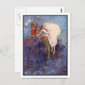 Peter Pan und Wendy von Alice B. Woodward Postkarte (Vorne/Hinten)