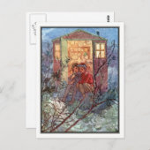 Peter Pan und Wendy von Alice B. Woodward Postkarte (Vorne/Hinten)