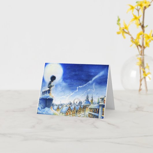 Peter Pan Weihnachtskarte Karte (Gelbe Blume)