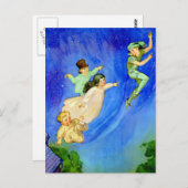 PETER PAN, WENDY, JOHN UND MICHAEL FLIEGEN WEG POSTKARTE (Vorne/Hinten)