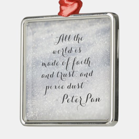 Peter Pan Zitat | Ornament Aus Metall (Links)