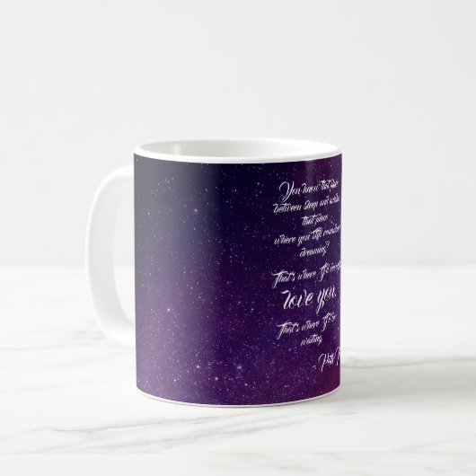 Peter Pan Zitat | Tasse (Vorderseite Links)