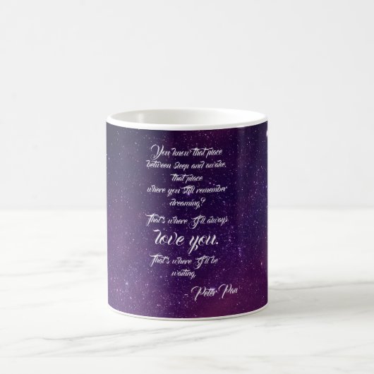 Peter Pan Zitat | Tasse (Mittel)