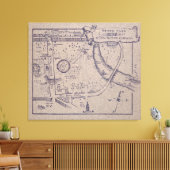 Peter Pans Karte der Kensington Gardens Leinwanddruck (Insitu (Wohnzimmer))