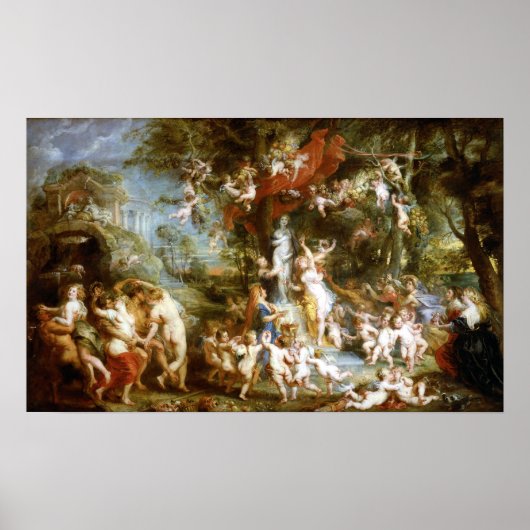 Peter Paul Rubens Das Fest der Venus Poster (Vorne)