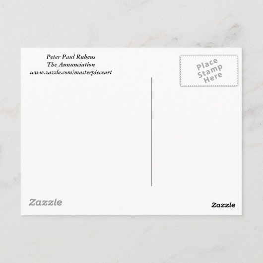 Peter Paul Rubens - Die Ankündigung Postkarte (Rückseite)
