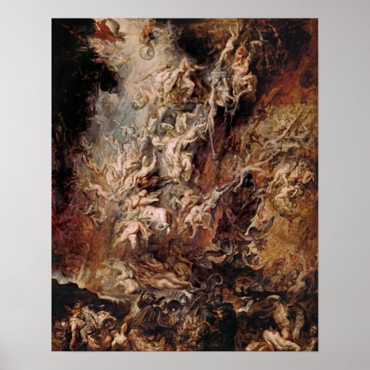 Peter Paul Rubens - Fall des Verdammten (1620) Poster (Vorne)