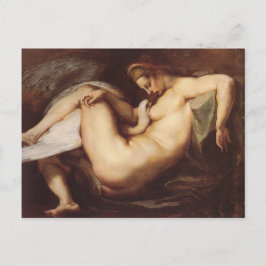 Peter Paul Rubens - Leda und der Schwan Postkarte (Vorderseite)