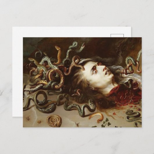 Peter Paul Rubens - Leiter von Medusa - Barock P Postkarte (Vorne/Hinten)