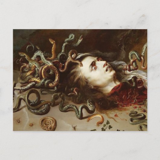 Peter Paul Rubens - Leiter von Medusa - Barock P Postkarte (Vorderseite)