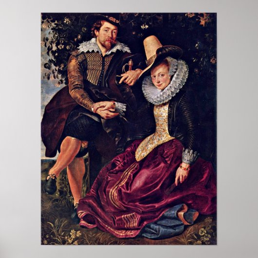 Peter Paul Rubens - Maler und seine Ehefrau Poster (Vorne)