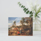 Peter Paul Rubens - Milchmädchen mit Rindern Postkarte (Stehend Vorderseite)