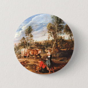 Peter Paul Rubens Milkmaids mit Rindern in einem L Button
