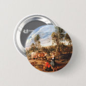 Peter Paul Rubens Milkmaids mit Rindern in einem L Button (Vorne & Hinten)