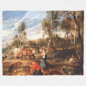 Peter Paul Rubens Milkmaids mit Rindern in einem L Fleecedecke (Vorderseite (Horizontal))