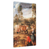 Peter Paul Rubens Milkmaids mit Rindern in einem L Klemmbrett (Rechts)