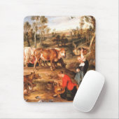 Peter Paul Rubens Milkmaids mit Rindern in einem L Mousepad (Mit Mouse)