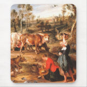 Peter Paul Rubens Milkmaids mit Rindern in einem L Mousepad (Vorne)
