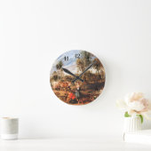 Peter Paul Rubens Milkmaids mit Rindern in einem L Runde Wanduhr (Zuhause)