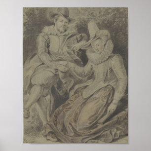 Peter Paul Rubens mit seiner Ehefrau Isabella Bran Poster