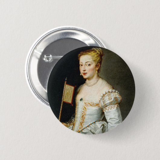 Peter Paul Rubens Portrait einer Lady Button (Vorne & Hinten)