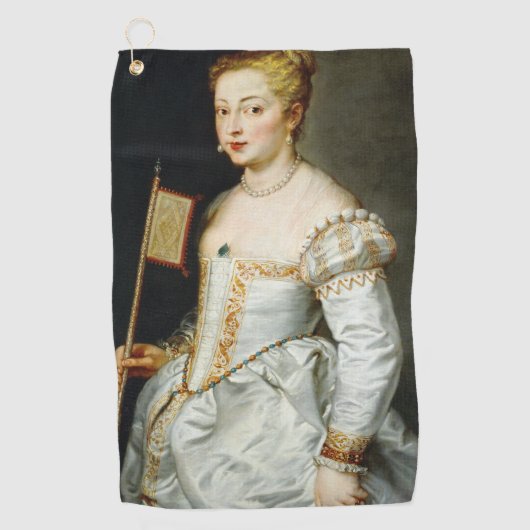 Peter Paul Rubens Portrait einer Lady Golfhandtuch (Vorderseite)