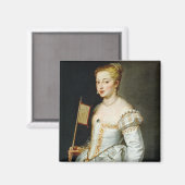 Peter Paul Rubens Portrait einer Lady Magnet (Vorderseite/Rückseite)