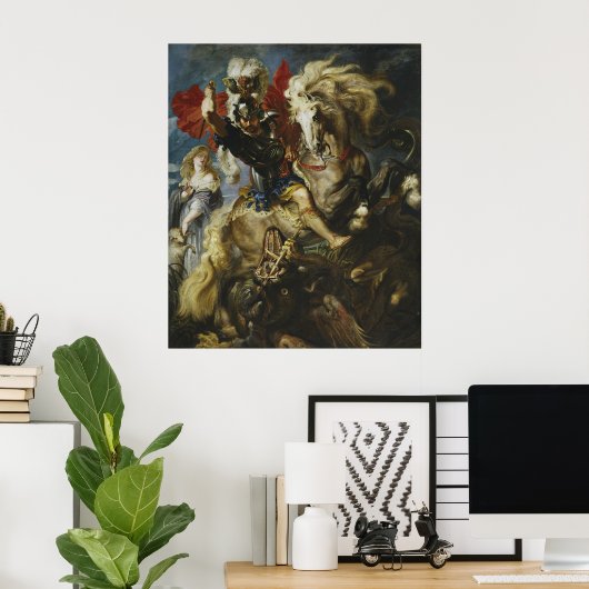 Peter Paul Rubens | St George Battles the Dragon Poster (Heimbüro)