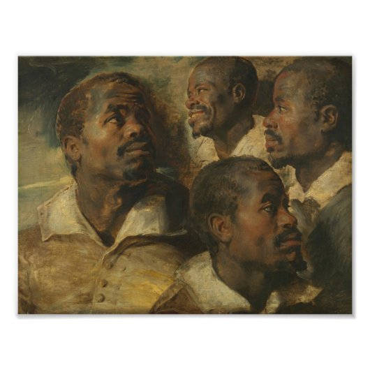 Peter Paul Rubens - Vier Studien eines Leiters Fotodruck (Vorne)