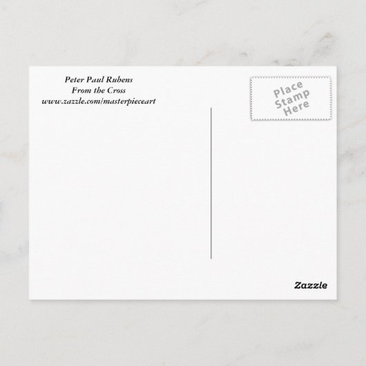 Peter Paul Rubens - vom Kreuz Postkarte (Rückseite)