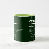 Peter Personalisierter Name Zweifarbige Tasse (Mittel)