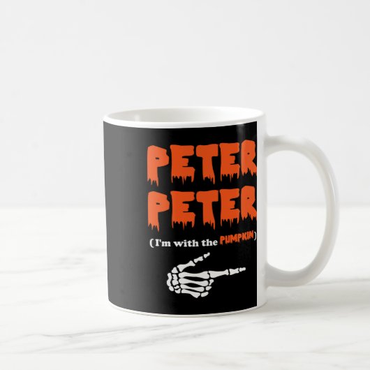 Peter Peter Ich bin mit dem KürbisHalloween-Kostüm Kaffeetasse (Rechts)