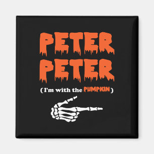 Peter Peter Ich bin mit dem KürbisHalloween-Kostüm Magnet