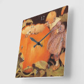 Peter, Peter, Kürbis-Esser Kinderzimmer-Reim Quadratische Wanduhr (Winkel)